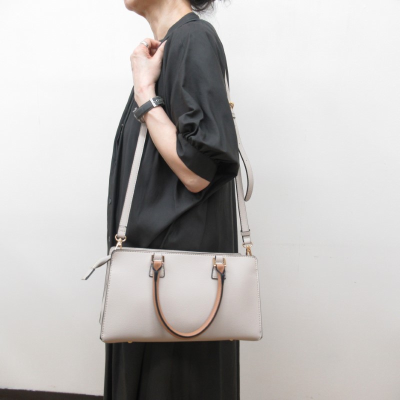 MID GIRL APPLIY  持ち手配色２wayバック  /IV#03